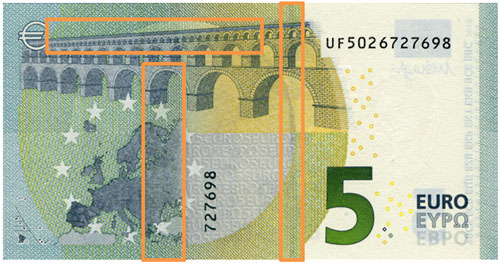 Rückseite einer 5-Euro-Banknote der Europa-Serie