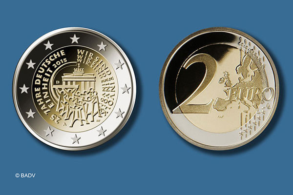 25 Jahre Deutsche Einheit 2 Euro Wert 2015 - 25 Jahre Deutsche Einheit | Deutsche Bundesbank