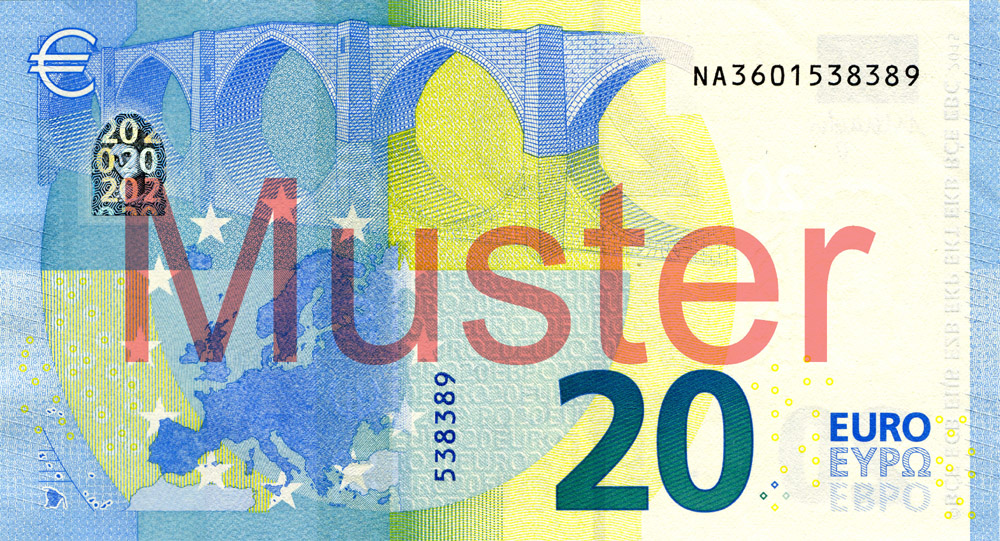 20-Euro-Banknote  Deutsche Bundesbank