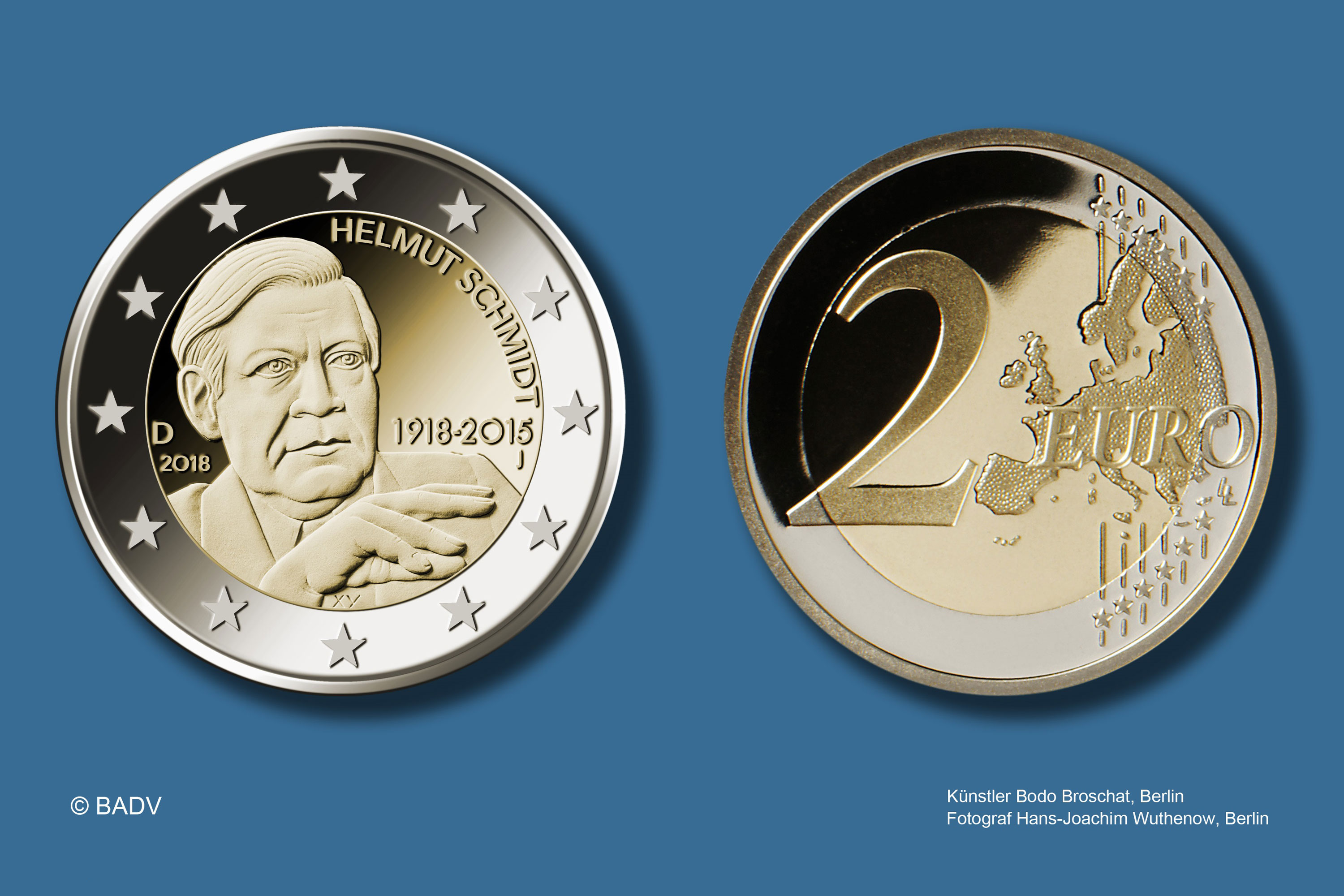 2-Euro-Münze "100. Geburtstag Helmut Schmidt"