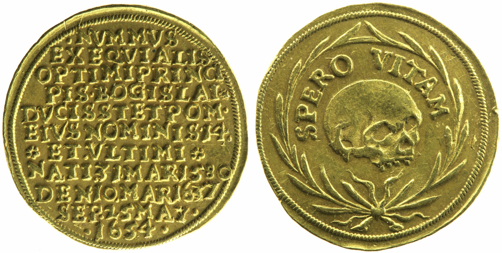 Herzogtum Pommern, 2 Dukaten, 1654