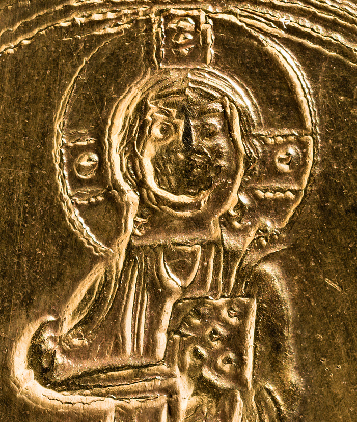 Christus mit dem Kreuznimbus, Detailausschnitt