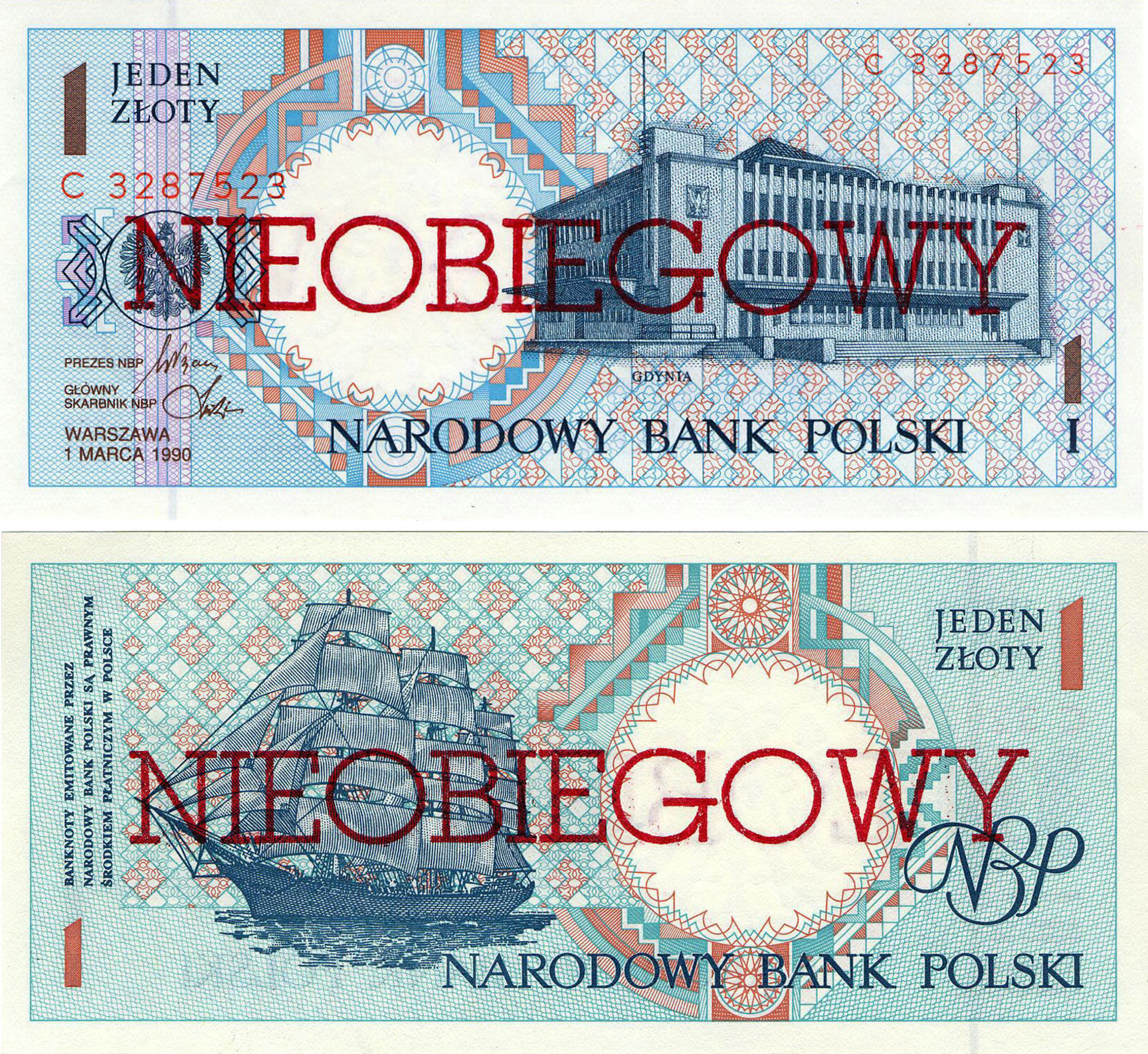 1 Zloty, Polen, Narodowy Bank Polski, 01.03.1990