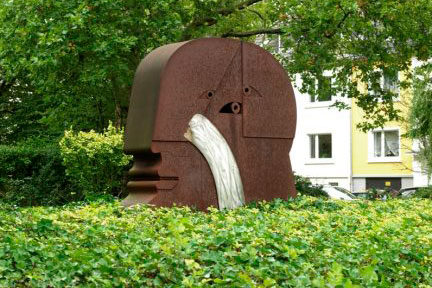 Horst Antes, Head 73, 1973, COR-TEN-Steel, 175 x 175 x 42 cm