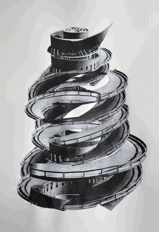 Frauke Dannert, Serpentine II, 2011, Papiercollage, 47,7 x 33 cm ©Frauke Dannert
