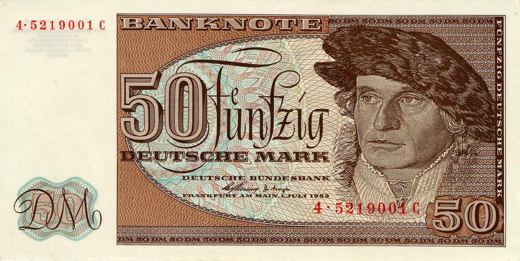 50 Deutsche Mark - Vorderseite