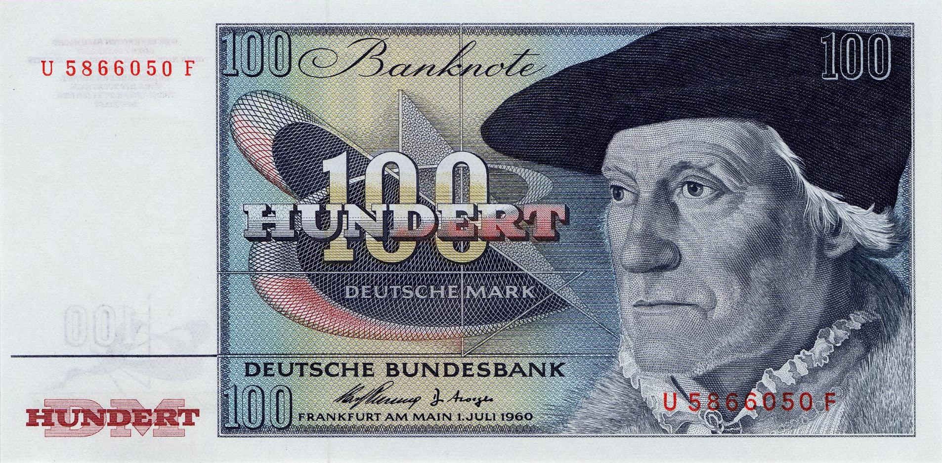 100 Deutsche Mark - Vorderseite