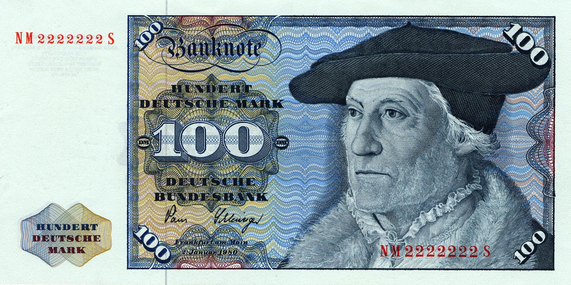 100 Deutsche Mark (1980) - Vorderseite