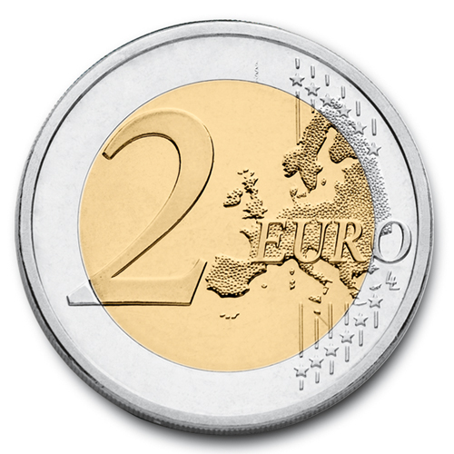 Europäische Vorderseite der 2-Euro-Münze ab 2007