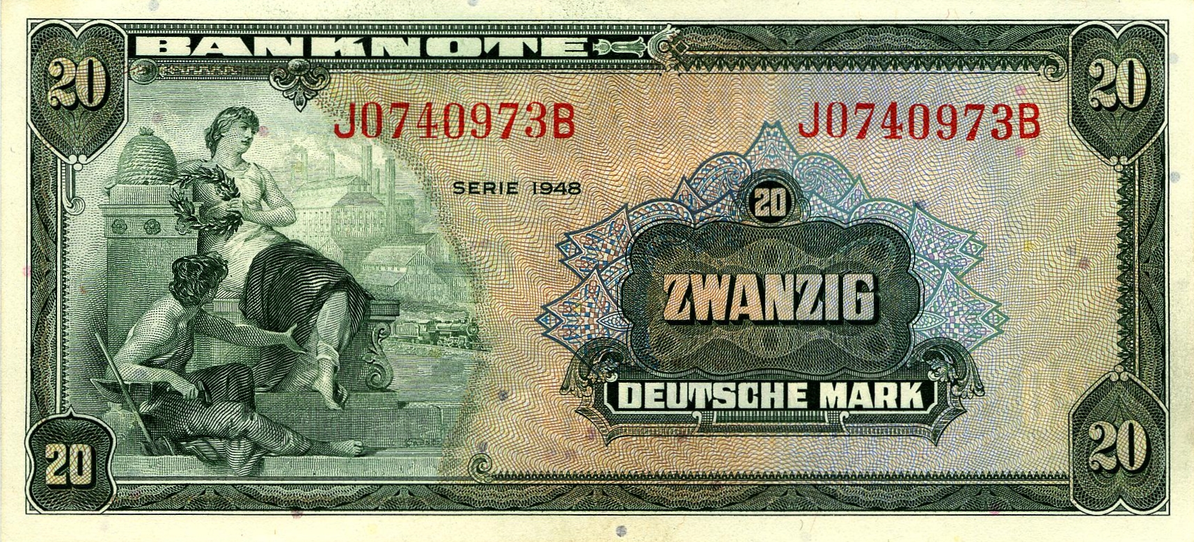 20 Deutsche Mark (1948) - Vorderseite