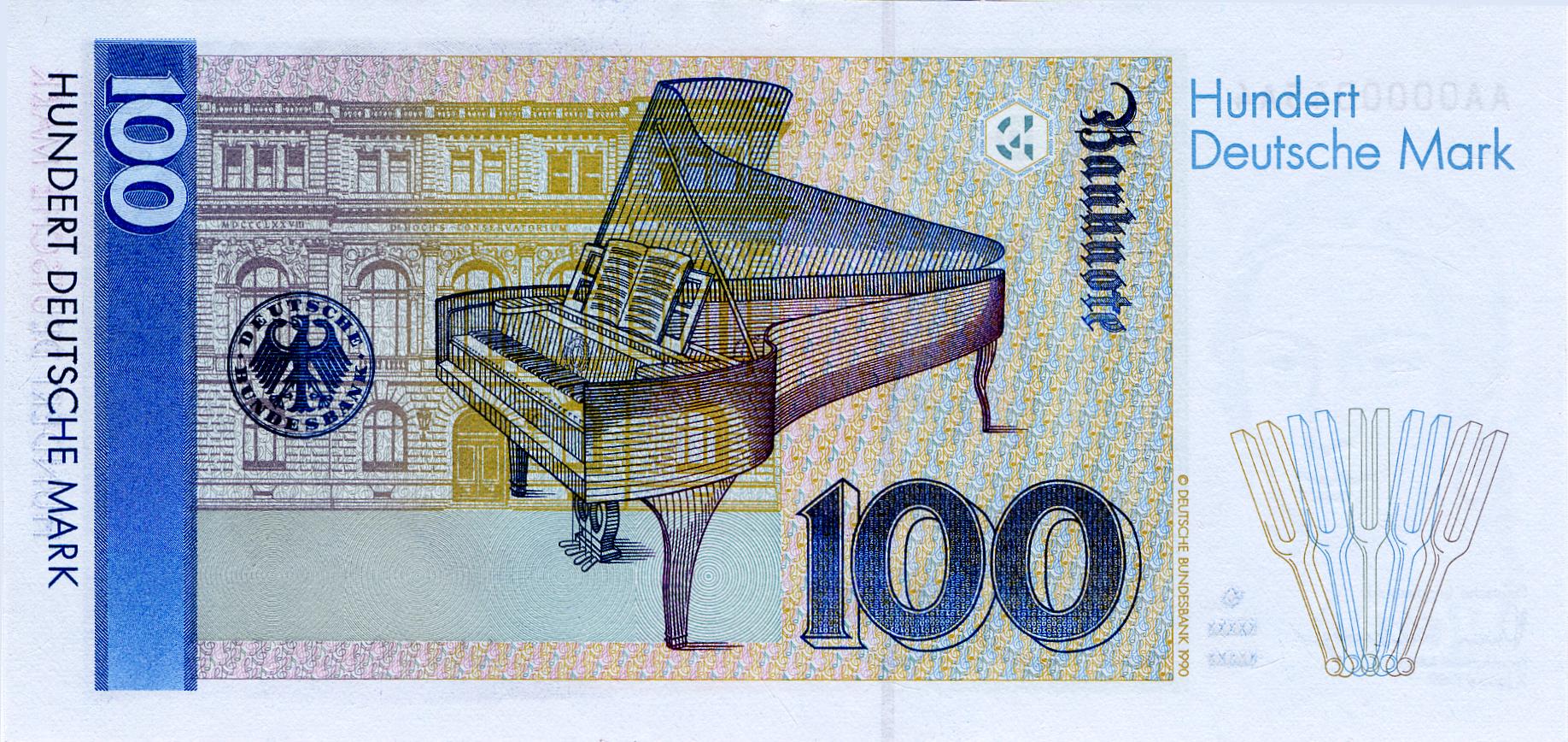 100 Deutsche Mark (1989) - Rückseite