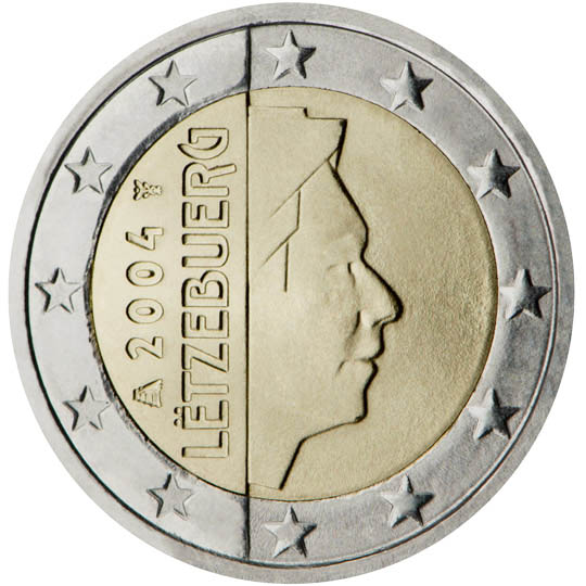 Nationale Rückseite der 2-Euro-Umlaufmünze in Luxemburg
