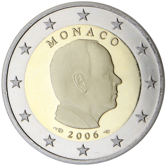 Nationale Rückseite der 1-Euro-Umlaufmünze in Monaco, 2. Serie