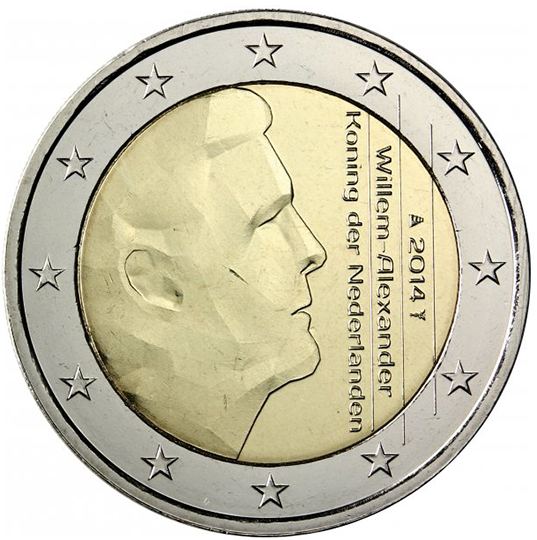 Nationale Rückseite der 2-Euro-Umlaufmünze in Niederlande, 2. Serie