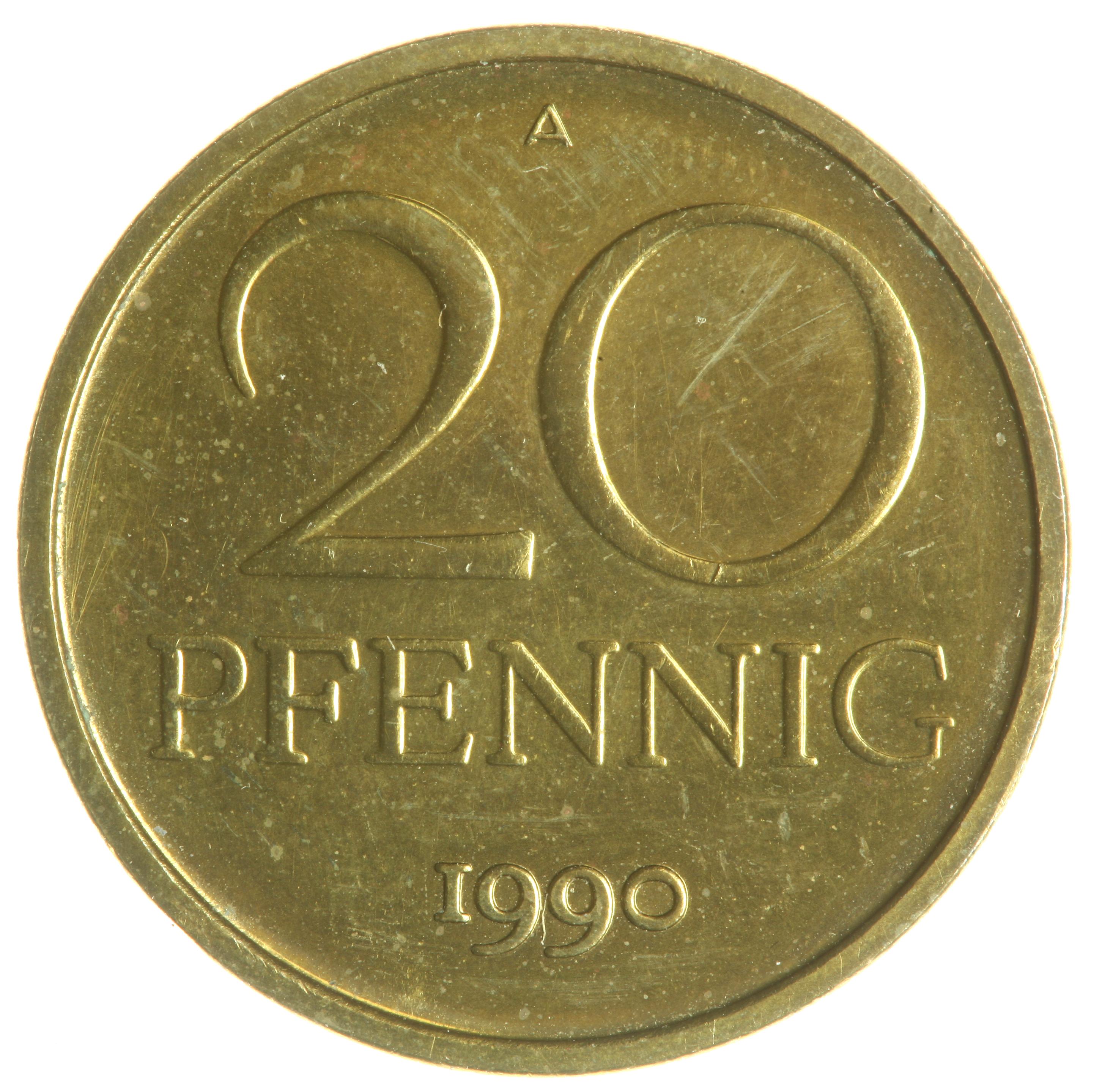 20-Pfennig Münze Vorderseite