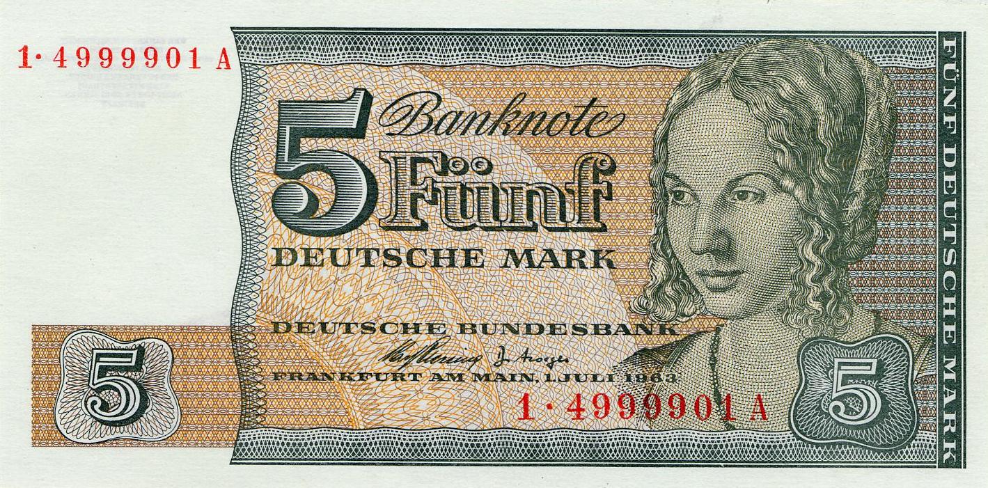 5 Deutsche Mark - obverse