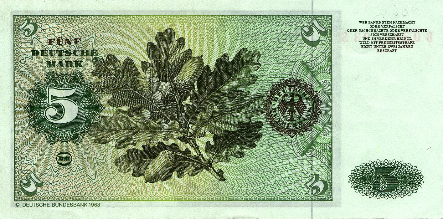 5 Deutsche Mark (1980) - reverse