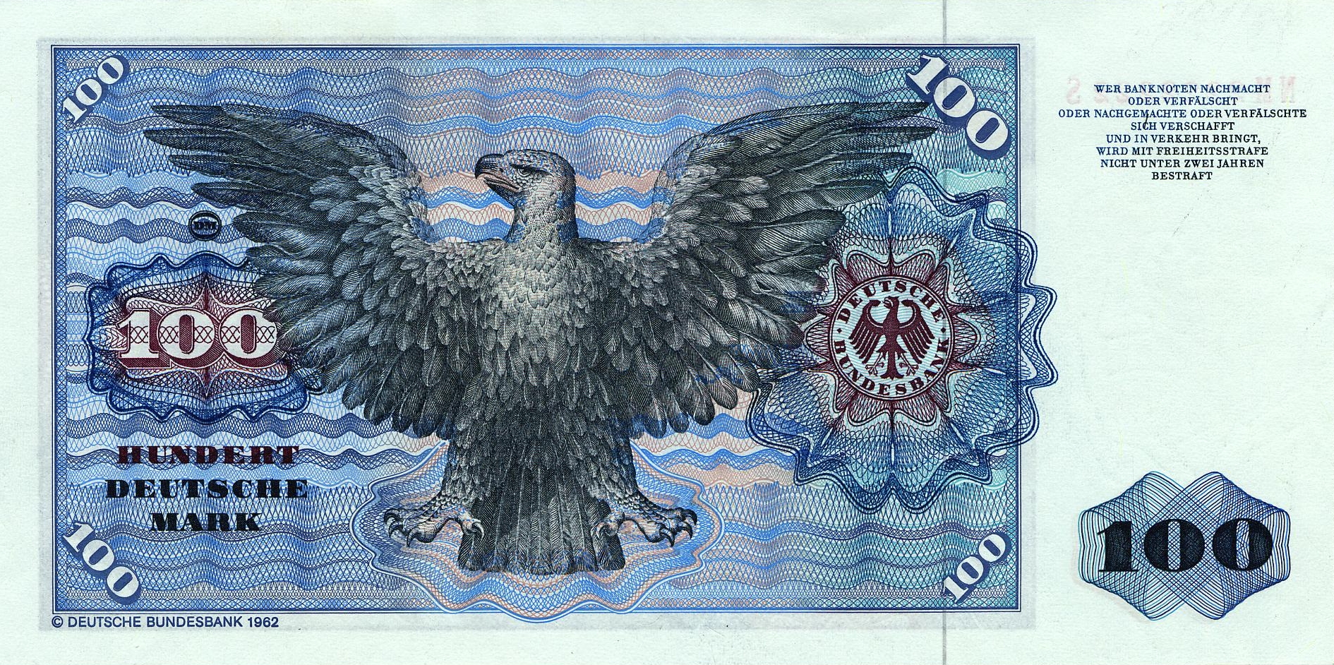 100 Deutsche Mark (1980) - Rückseite