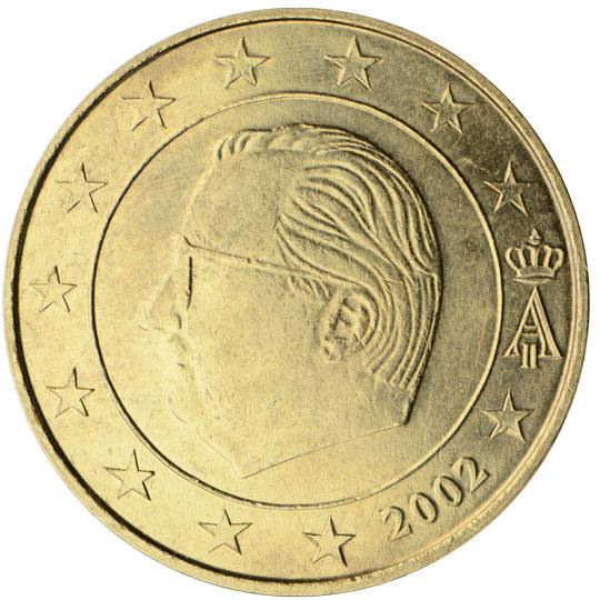 National back side of the 50, 20 and 10-cent coin in circulation in Belgium, 1 series