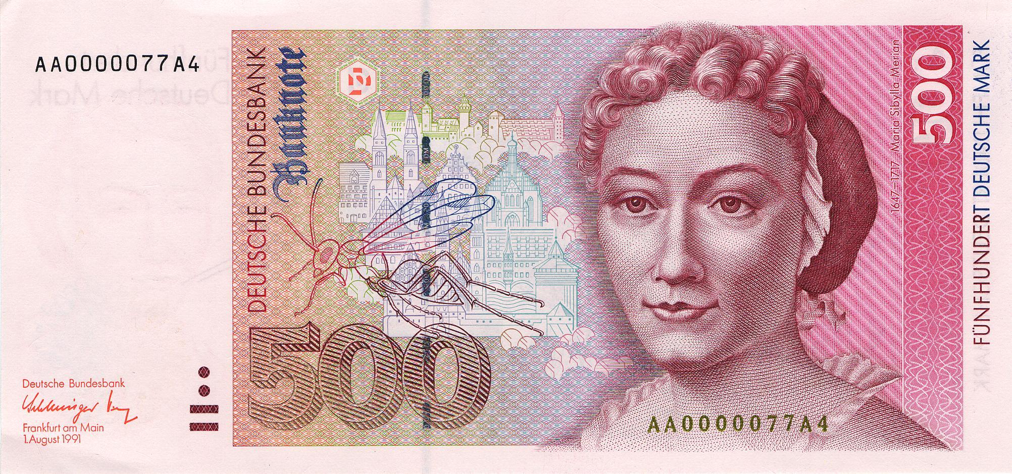 500 Deutsche Mark (1991) - obverse