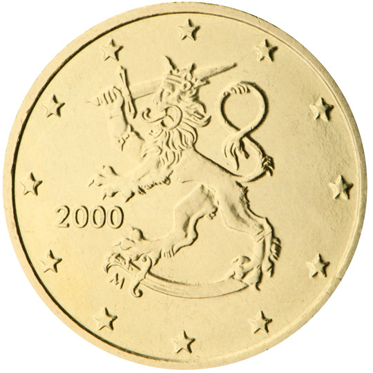 National back side of the 50, 20 and 10-cent coin in circulation in Finland