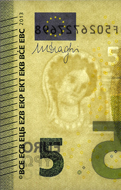 Sicherheitsmerkmale der 5 € - Banknote, Europa Serie