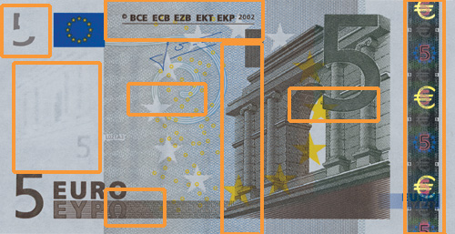 5 euro banknote, first series - front side