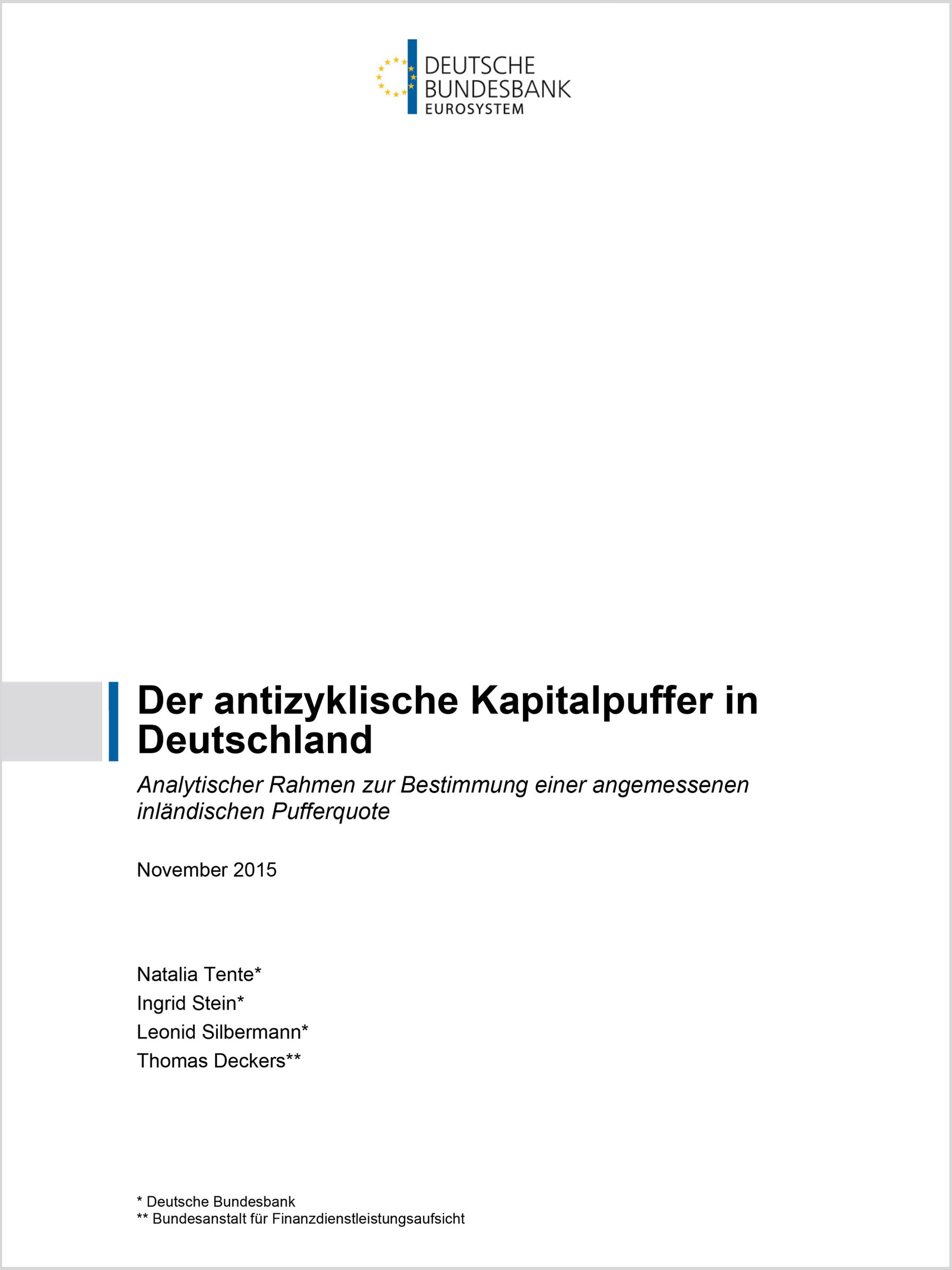 Der antizyklische Kapitalpuffer in Deutschland