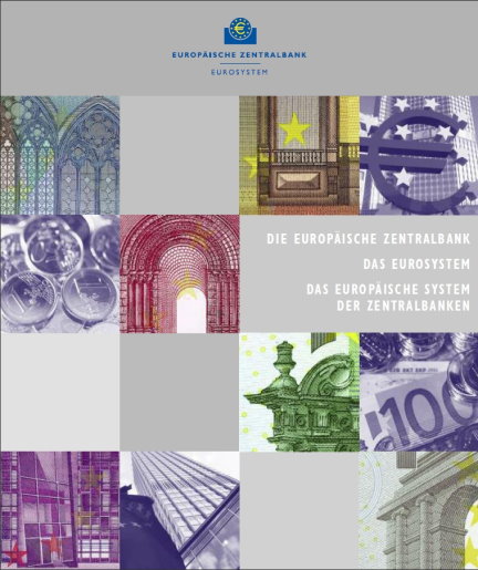 Cover der Publikation: Die Europäische Zentralbank, das Eurosystem, das europäische System der Zentralbanken