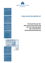 Cover der Publikation SSM-Quatalsbericht: Fortschritte bei der operativen Durchführung der Verordnung über den einheitlichen Au