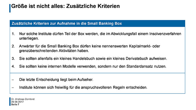 Grafik: Größe ist nicht alles: Zusätzliche Kriterien
