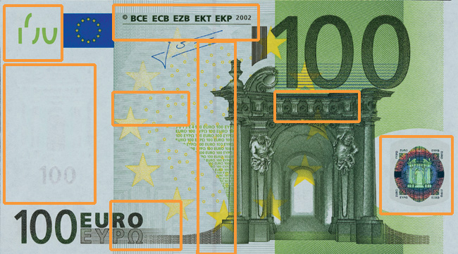 Die Vorderseite einer 100-Euro-Banknote