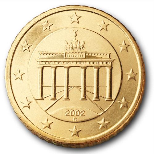 National back side of the 50-cent coin in circulation in Germany