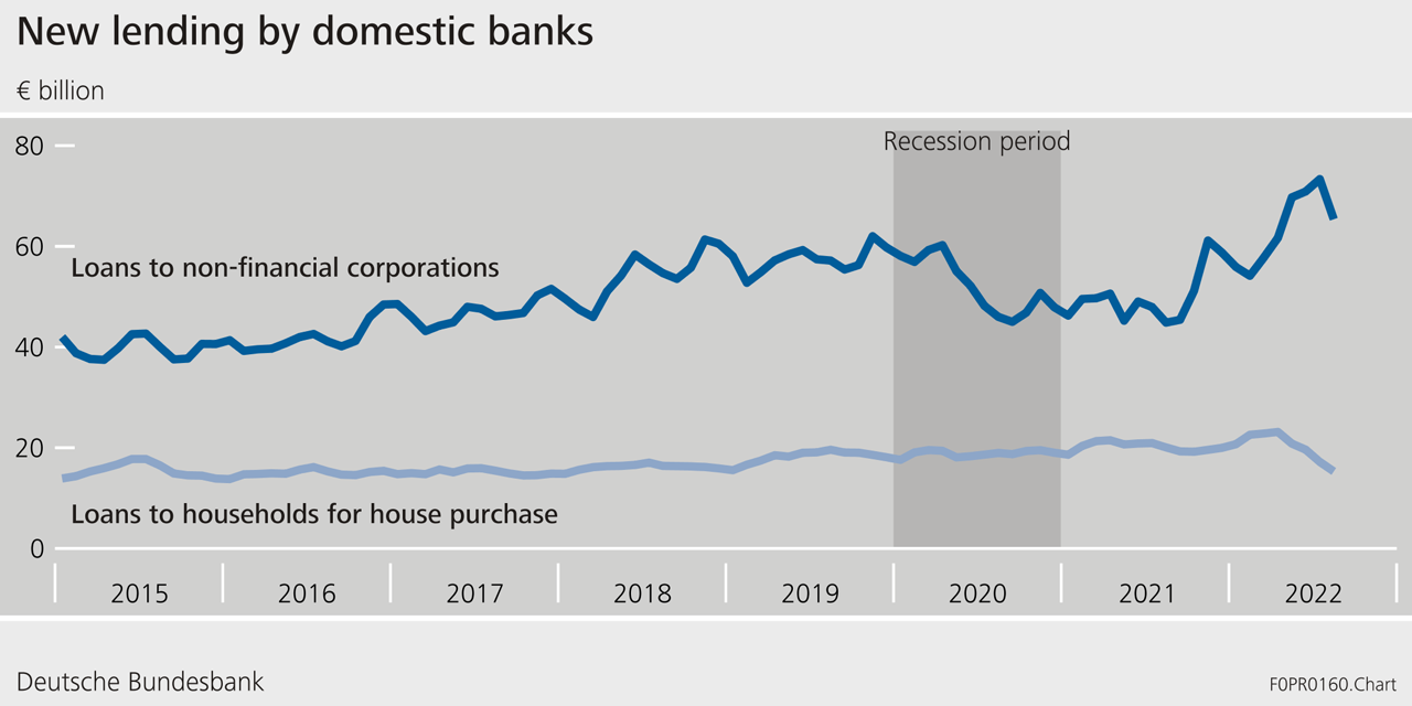 New lending by domestic banks