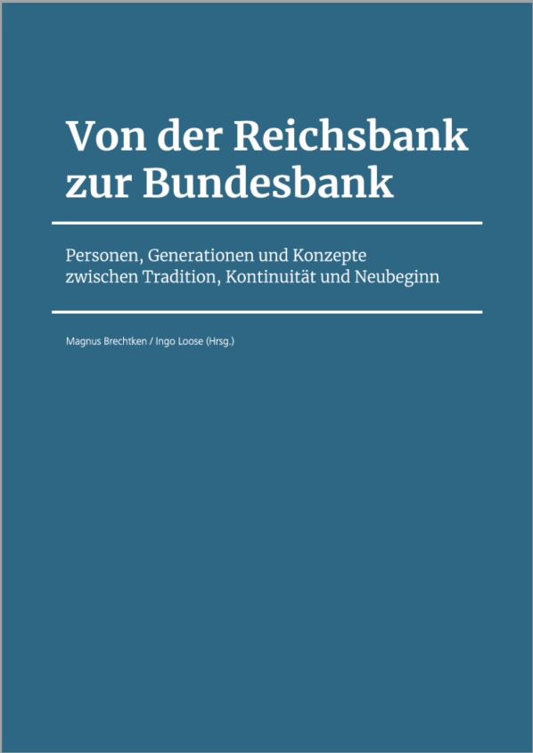 Cover: Von der Reichsbank zur Bundesbank