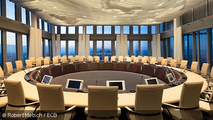 Boardroom of the Governing council of the ECB
