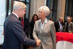 Andreas Dombret und Christine Lagarde beim 60-jährigen Jubiläum des deutschen Beitritts zum Internationalen Währ