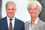 Andreas Dombret und Christine Lagarde beim 60-jährigen Jubiläum des deutschen Beitritts zum Internationalen Währ