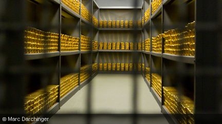 Gold bars in the vaults