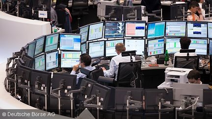 Trading floor of the stock exchange in Frankfurt am Main