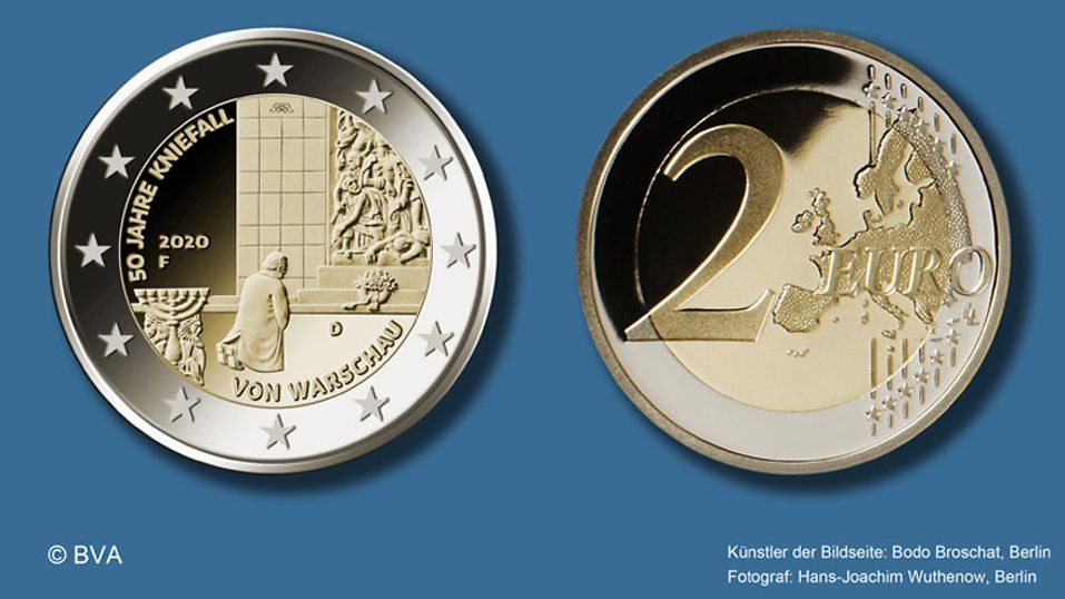 2 Euro Münze 50 Jahre Kniefall Von Warschau Verkaufen 2020 – 50 Jahre Kniefall von Warschau | Deutsche Bundesbank